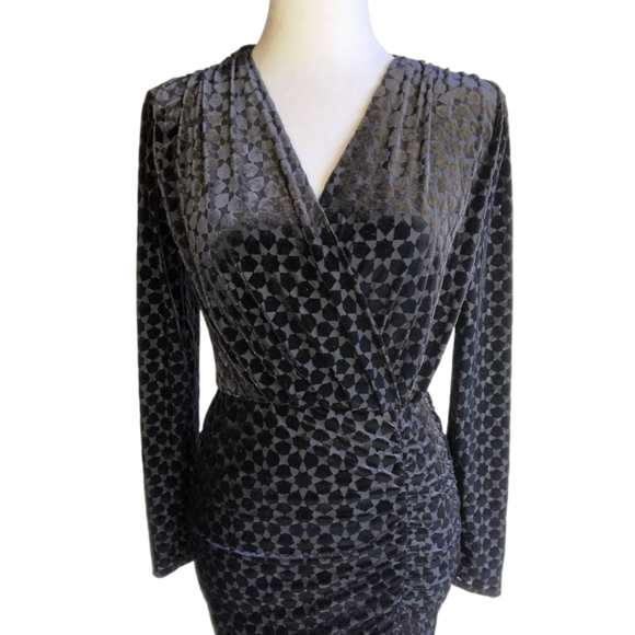 Bailey 44 Agnes Faux Wrap style Mini Dress Black Size Small - Picture 5 of 9